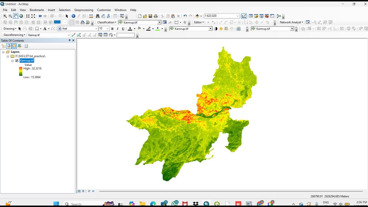 LST Mapping Using QGIS