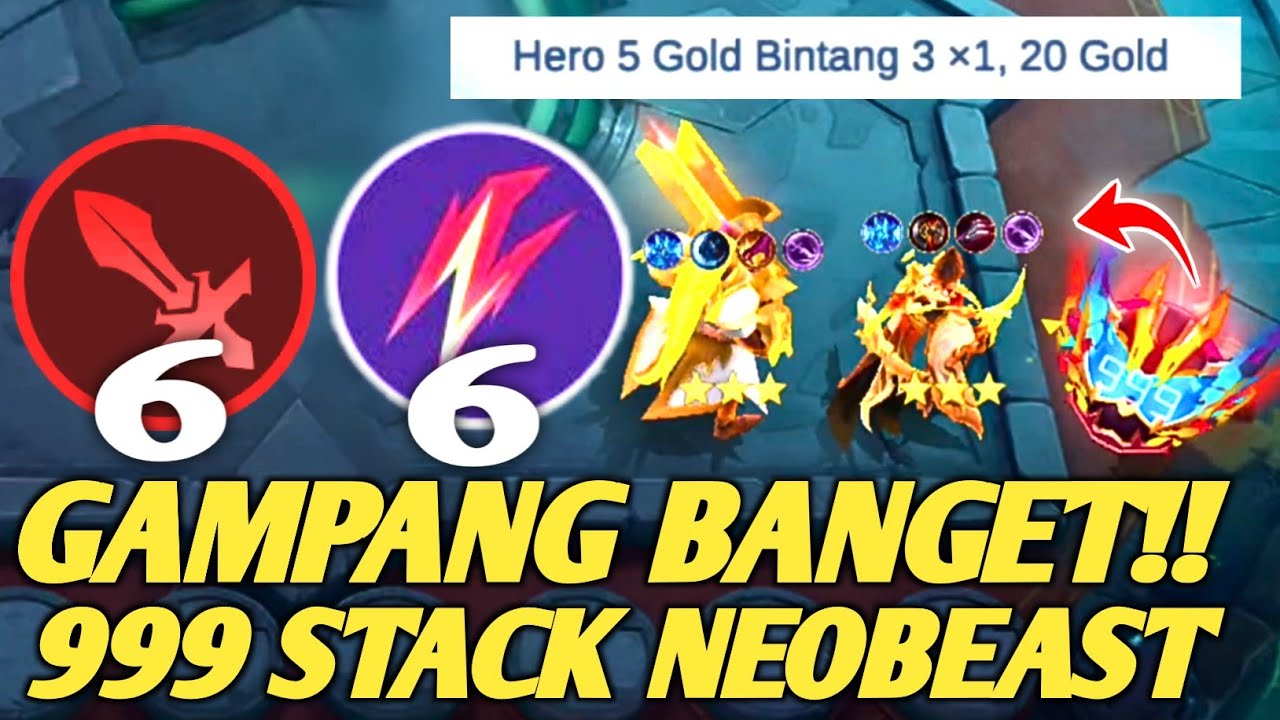 SEMUDAH INI BIKIN 999 STACK NEOBEAST PAKE COMMANDER LUNOX !! MAGIC CHESS GOGO 