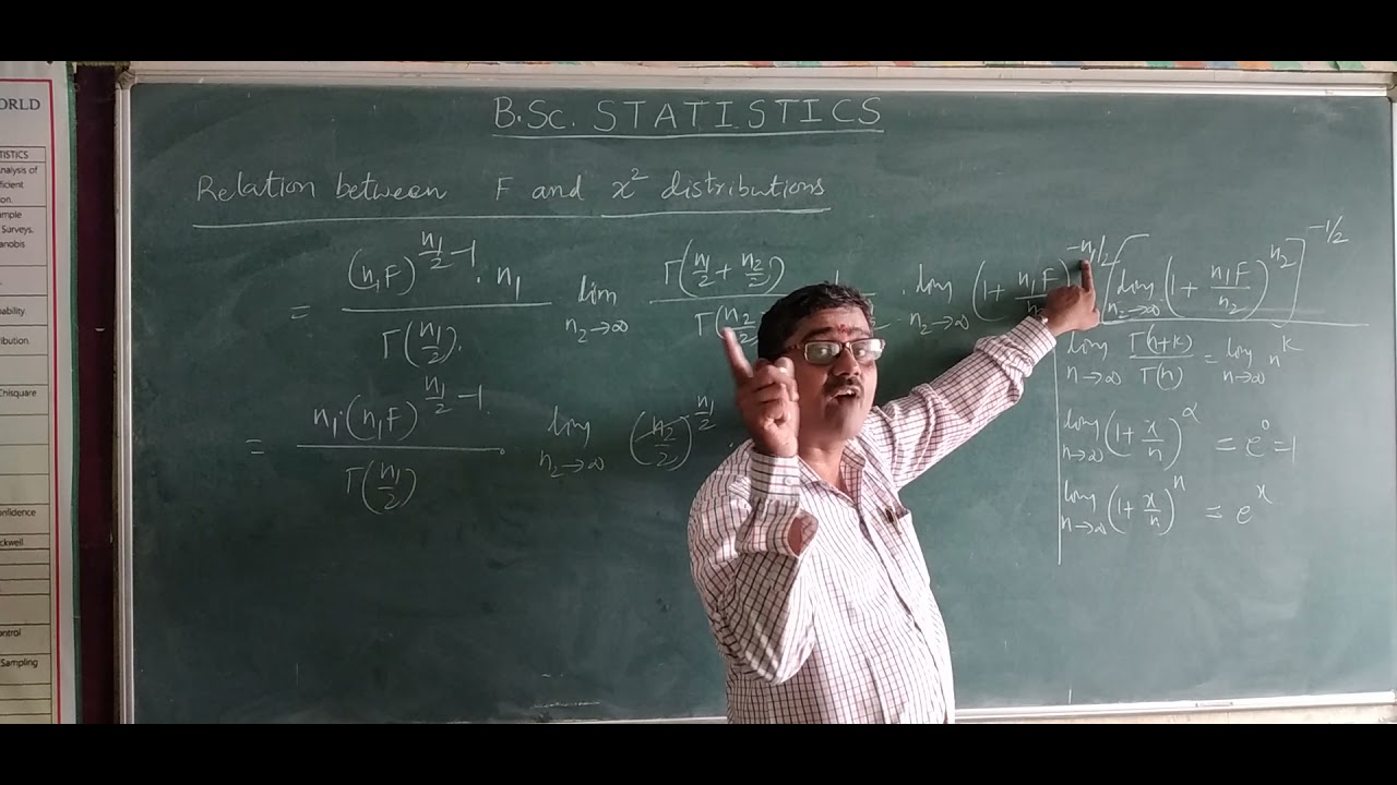 Relation between F and Chi-Square distributions - BSc Statistics