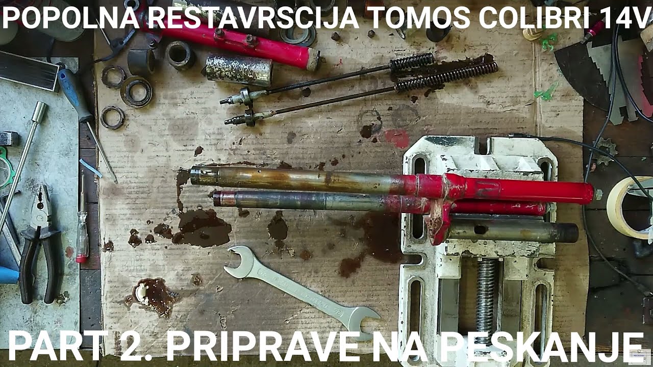 POPOLNA RESTAVRACIJA TOMOS COLIBRI 14V PART 2. PRIPRAVE NA PESKANJE
