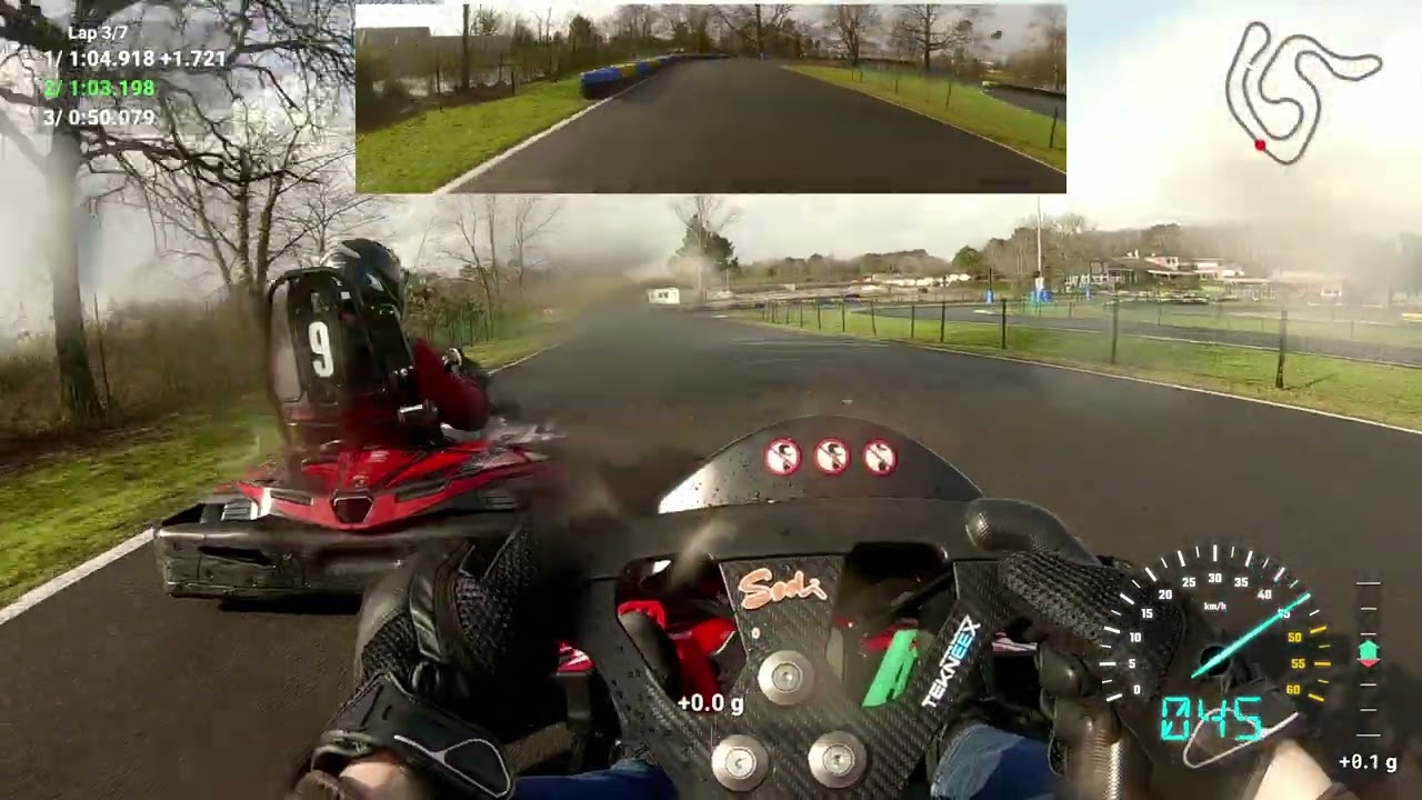 karting, Mérignac, 9 ch, février 2024, session 2, piste mouillée