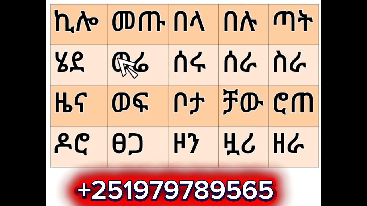 ለ ጀማሪዎች የሚሆኑ የአማርኛ ቃላት ምስረታ!!!