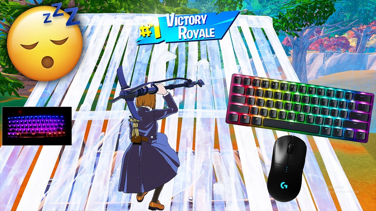 💤 ASMR Fortnite Chill 😴 High Kill Solo Gameplay 🎧 Razer Huntsman mini Keyboard Sounds 360Fps 4K