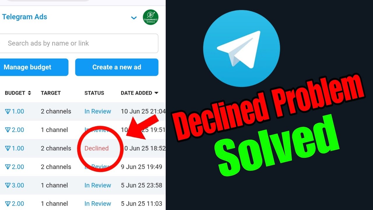 Telegram Ads declined problem Solved || Telegram ads in Review || Telegram ads