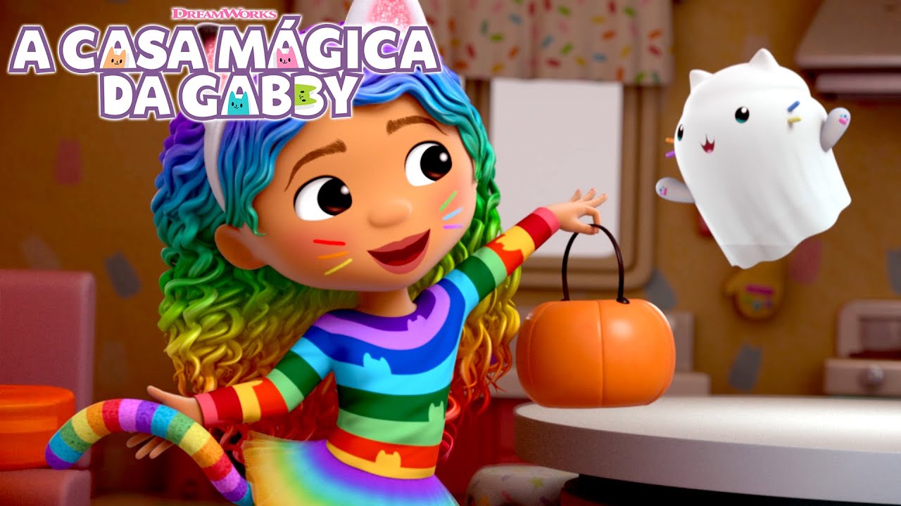 Fazendo Fantasmas de Banana para o Gatoween | A CASA M&Aacute;GICA DA GABBY | Netflix