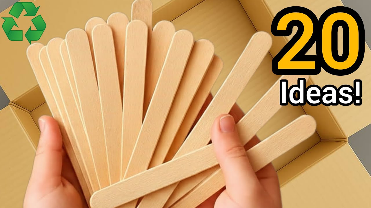 20 Incredible Popsicle Stick Ideas/Waste Recycling Ideas