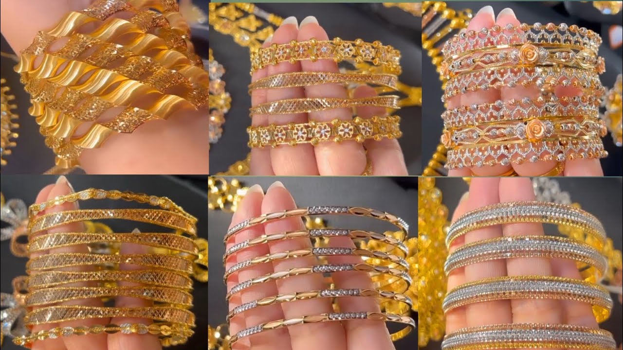 Latest Gold Bangles Design 2026 || 21K 22k Gold Bangles Designs || Stylish Bangles Kangan Chori Set•