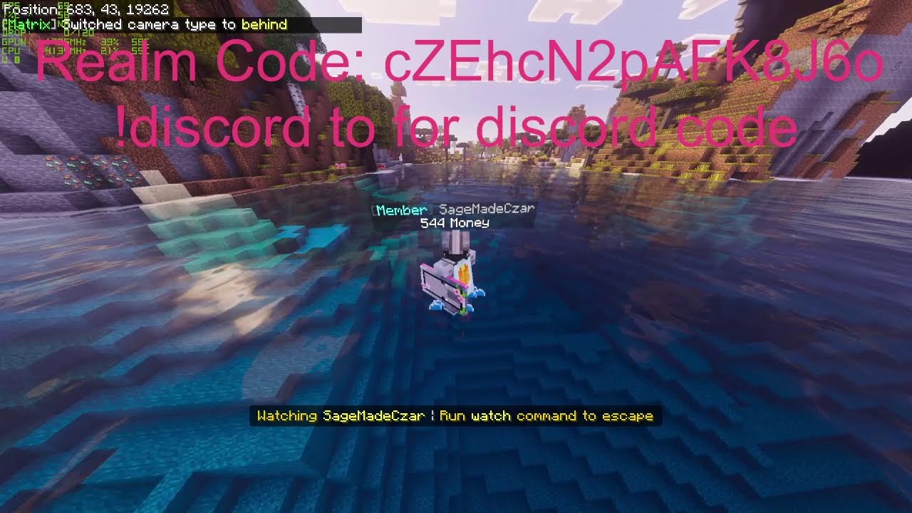 REALM CODE MINECRAFT SURVIVAL (ANYONE CAN JOIN)
