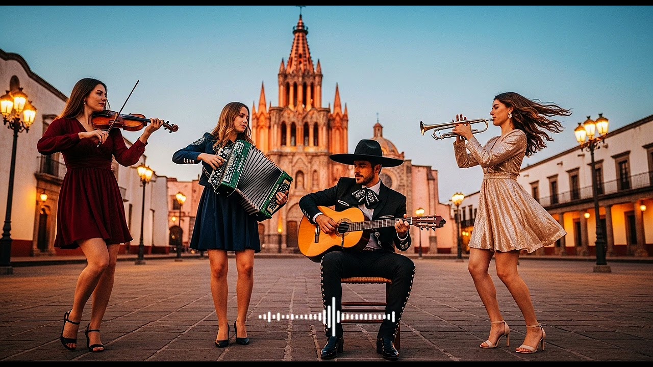Golden Era Mexican Folk | Acoustic Guitar, Upright Bass & Muted Trumpets