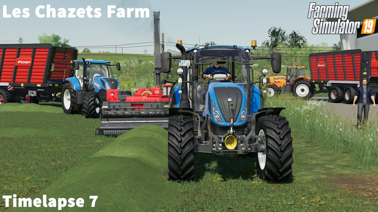 Feeding Cows, Making Silage Bales & Silage From Grass │Les Chazets│FS 19│Timelapse #07