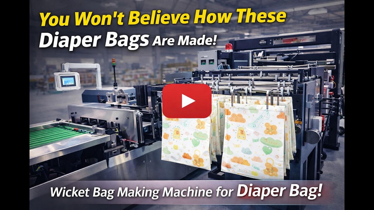 Inside High-Speed Wicket Bag Making Machine for Diaper Bags! #bagmakingmachine #machienry #bags