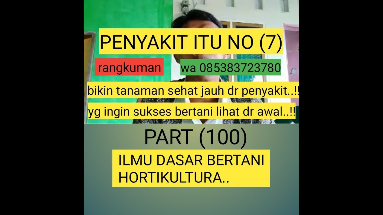 Part(100) rangkuman.!! mohon d lihat dr awal biar paham..  penyakit dan hama itu no(7)..