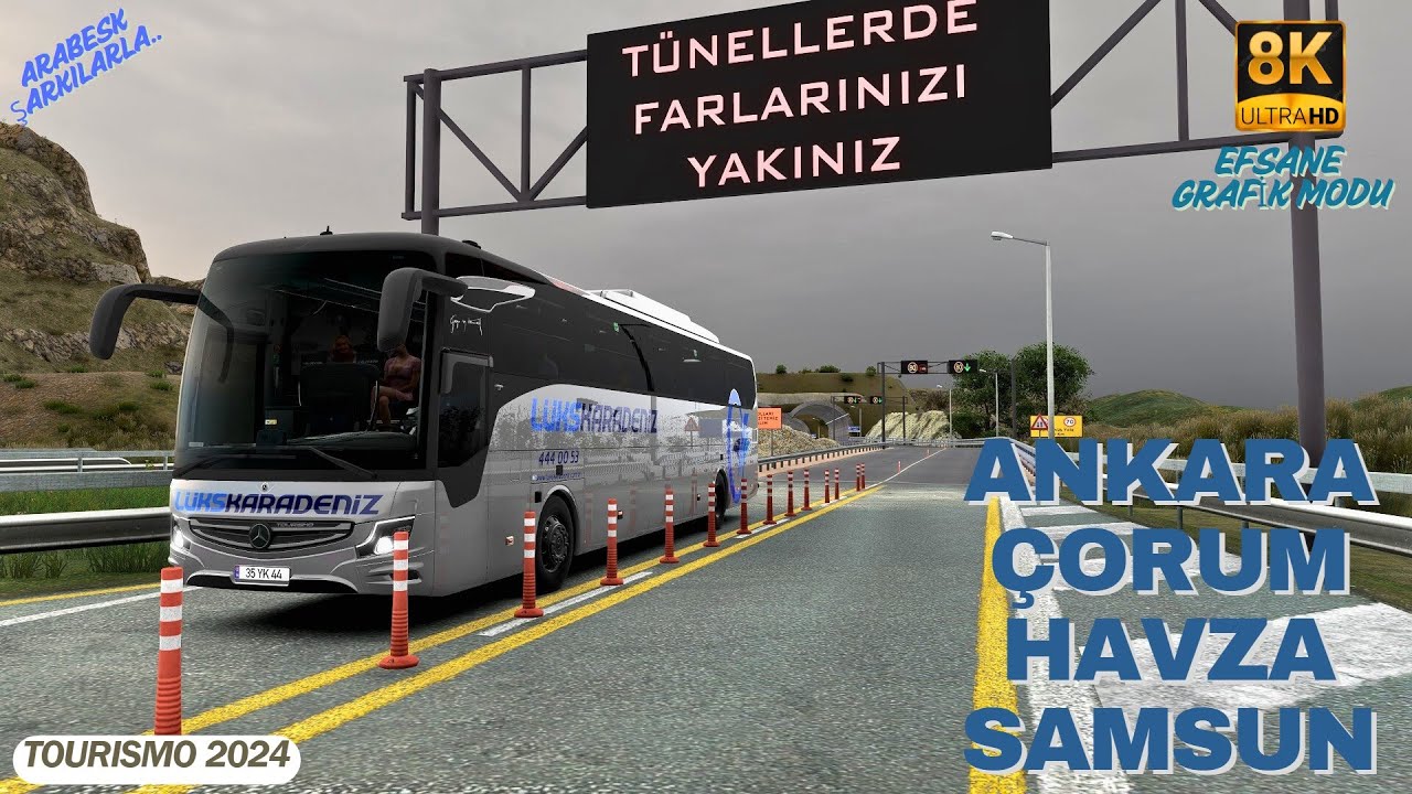 ANKARA - ÇORUM - HAVZA - SAMSUN ~ EFSANE 8K GRAFİK MODU - BAYRAM SEFERİ - MOLALI - ETS 2