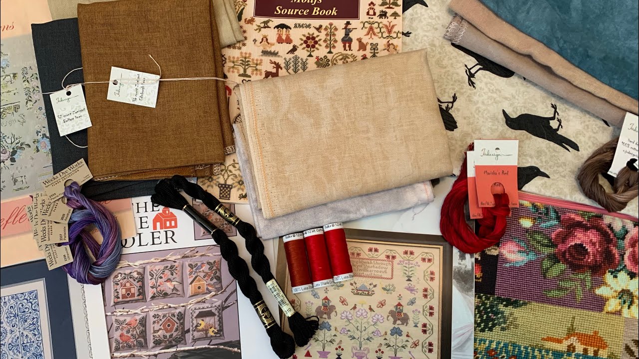 Flosstube Video #71 - Cross Stitching, A Punch Needle Finish & August Plans