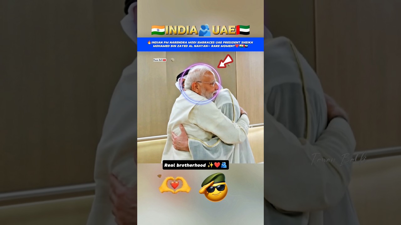 🔥INDIAN PM NARENDRA MODI EMBRACES UAE PRESIDENT SHEIKH MOHAMED BIN ZAYED AL NAHYAN&mdash; RARE MOMENT!🇮🇳🇦🇪