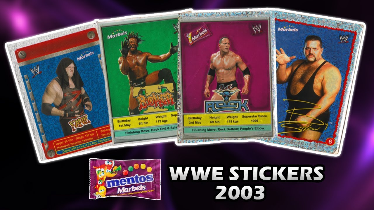 MARBLES WWE Stickers - 2003 (NOSTALGIC VIDEO 😀)