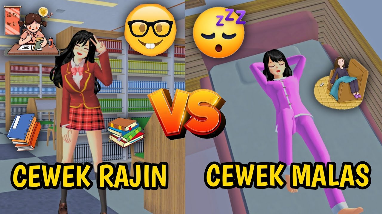 CEWEK RAJIN VS CEWEK MALAS!! || SAKURA SCHOOL SIMULATOR INDONESIA