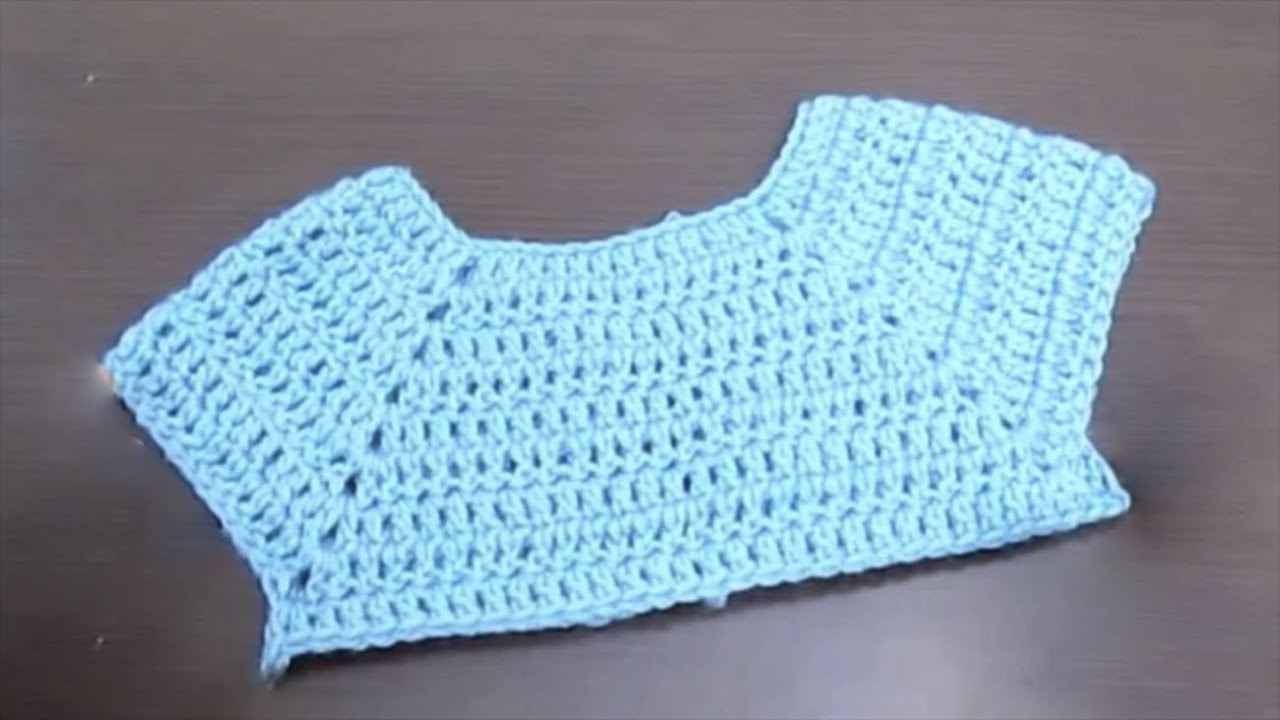 不会钩插肩袖衣服？一款钩针开襟式插肩袖教程，原来好简单 Crochet Shoulder Shrug Tutorial