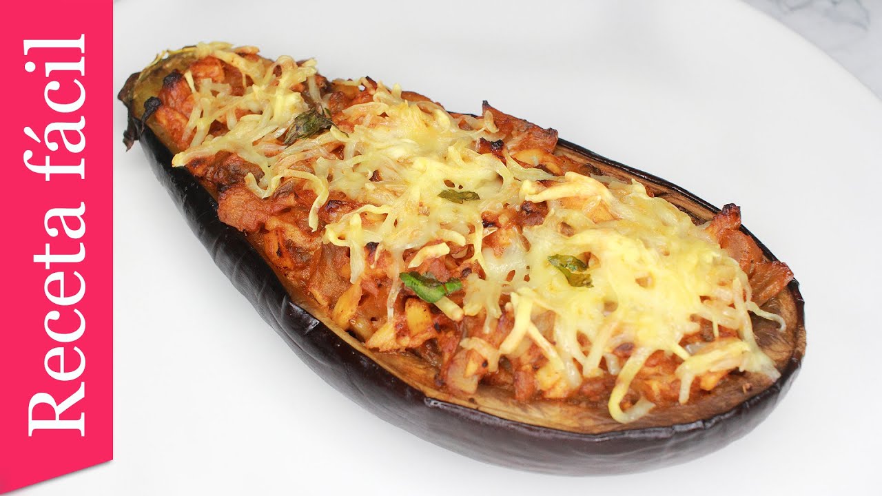 Berenjenas rellenas de atún y champiñones | Receta casera y fácil