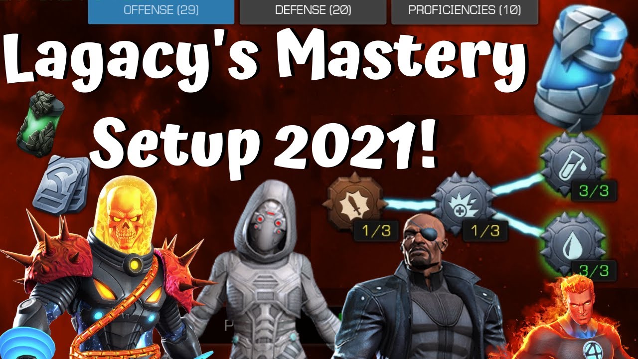 Lagacy's Mastery Setups 2021! Tips For New Players! Suicides! - Marvel Contest of Champions