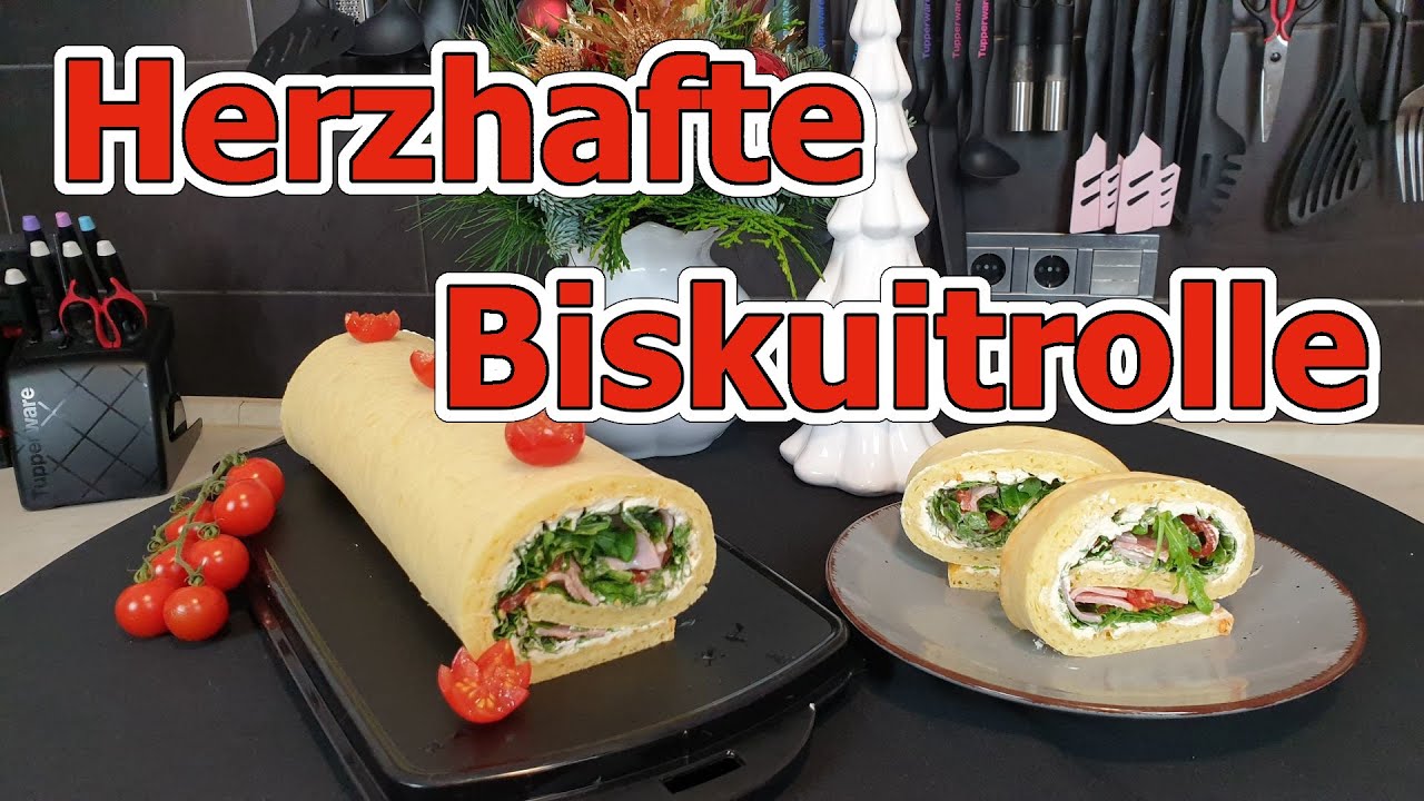 Herzhafte Biskuitrolle auf der Silikon Backunterlage von Tupperware
