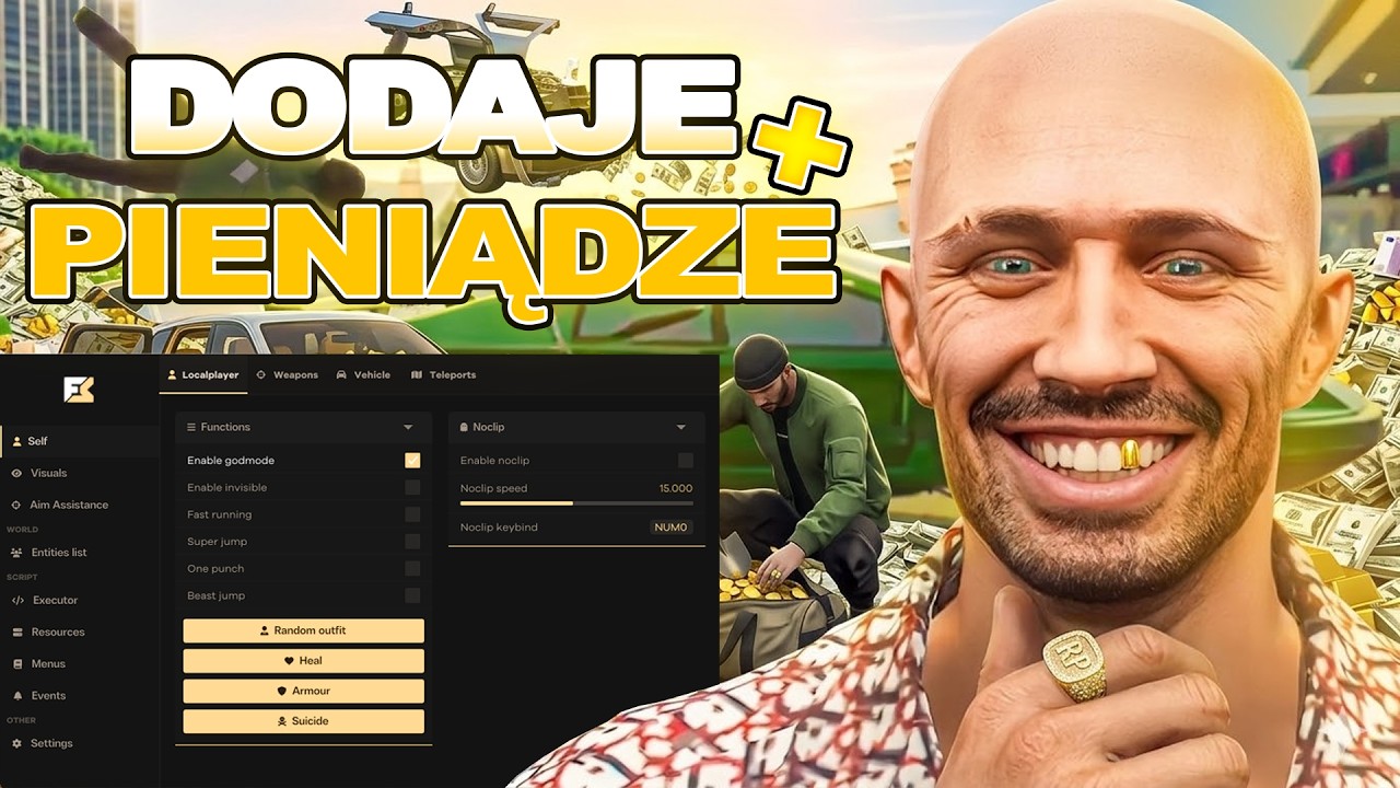 DODAŁEM PIENIĄDZE W FIVEMIE CHEATAMI ZA 30 ZŁ 💸