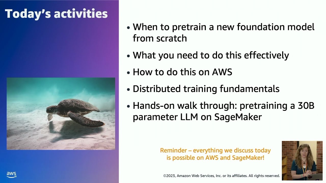Generative AI Foundations on AWS | Part 4: Pretraining a new foundation model