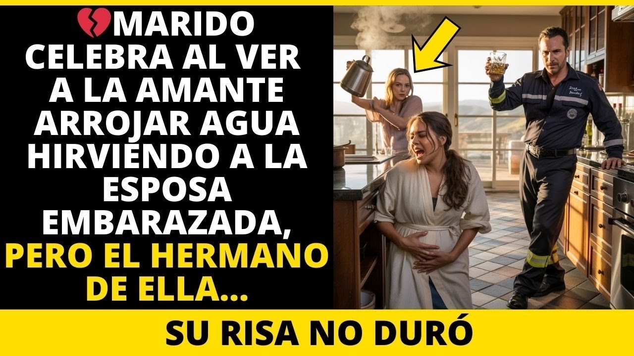 MARIDO CELEBRA AL VER A LA AMANTE ARROJAR AGUA HIRVIENDO A LA ESPOSA EMBARAZADA, PERO EL HERMANO