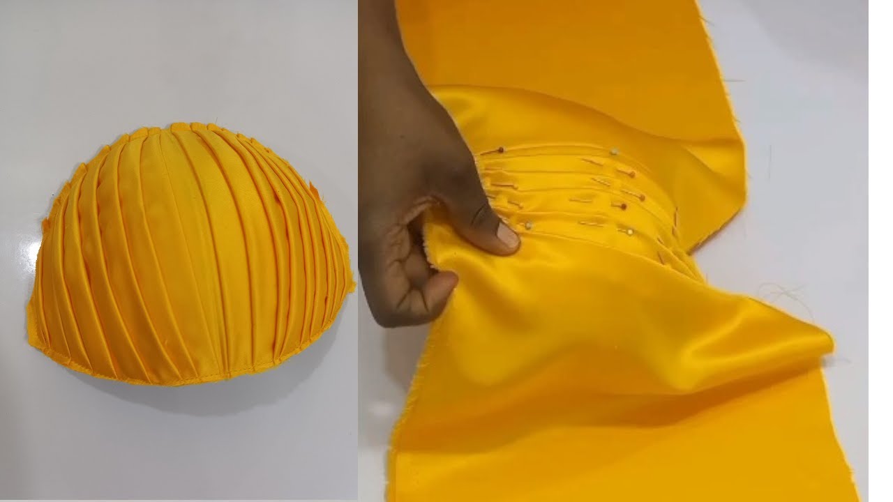 How to drape a corset bra cup || Pleating a ready made bra cup