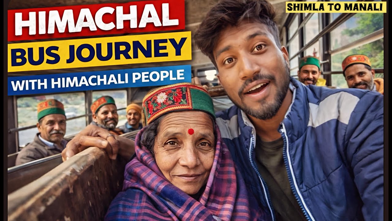 My first bus journey in Himachal Pradesh 🚎 | Shimla To Manali | Himachal Pradesh 
