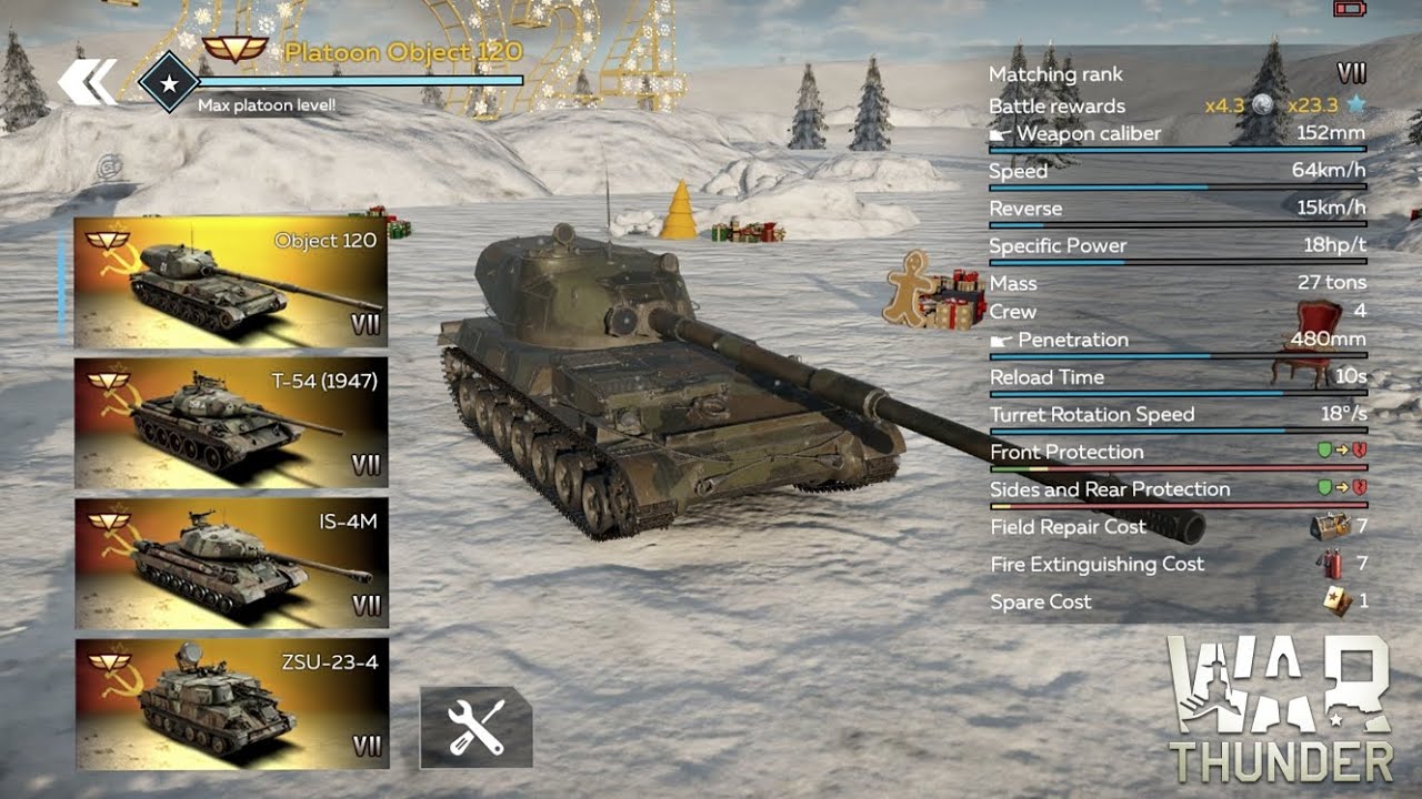 War Thunder Mobile Object 120 gameplay 4k