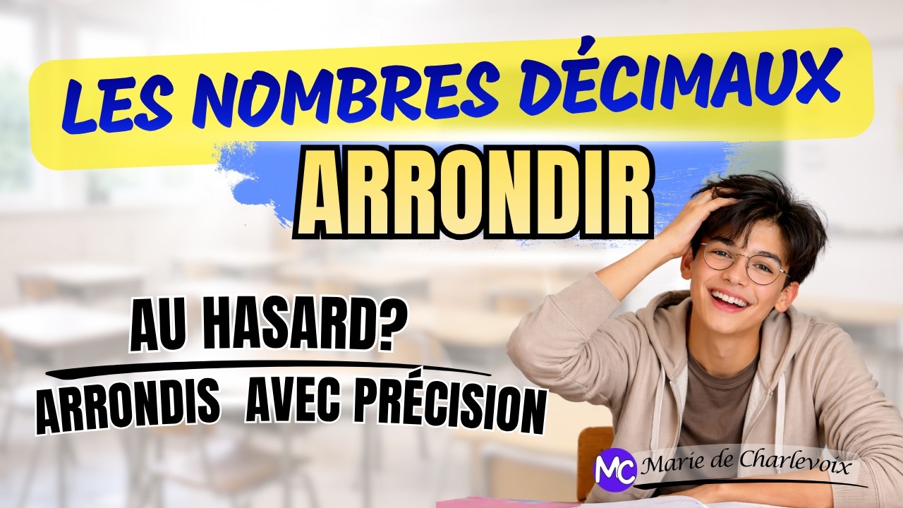 Arrondir des nombres naturels et décimaux, Cours 49 ✔ CAHIER D'EXERCICES sur Marie de Charlevoix 😃