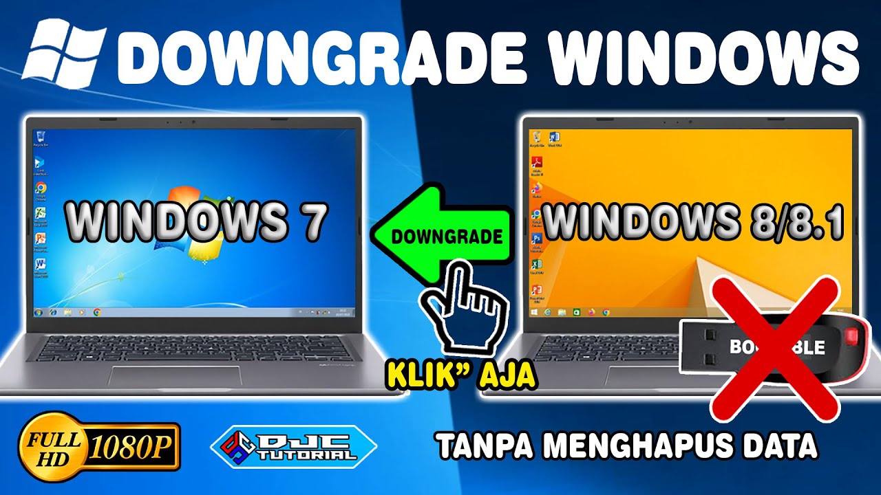 Cara Downgrade Windows 8/8.1 ke Windows 7 Tanpa Flashdisk Tanpa Menghapus Data