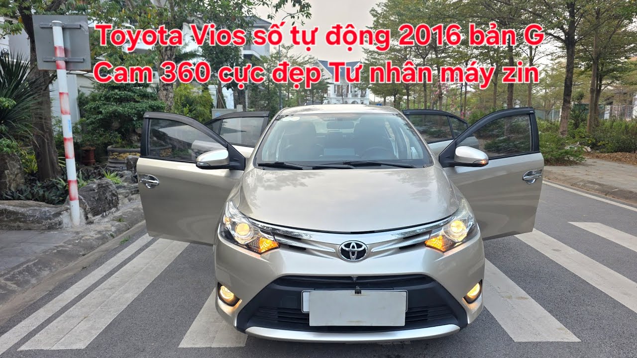 🏆Toyota Vios số tự động 2016 bản G có Cam 360 cực đẹp | Xe tư nhân máy số zin, giá yêu! 0913.633.466
