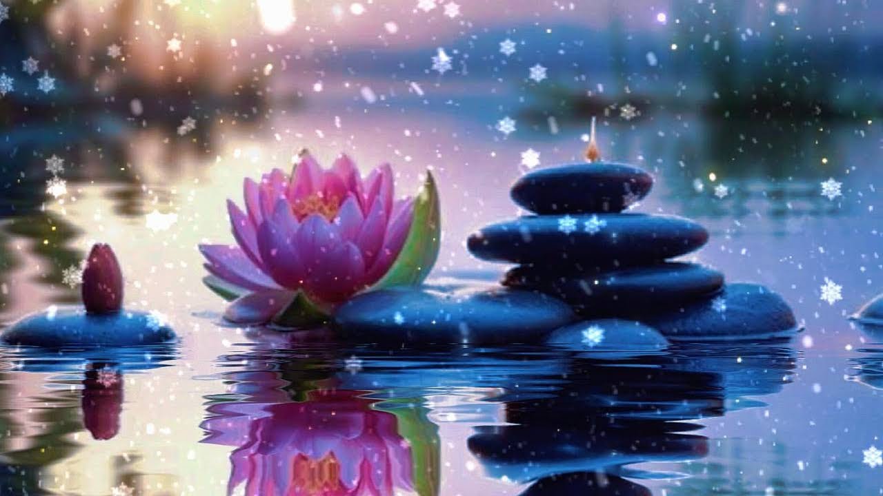 Relaxing Winter Snowflakes Piano Sounds | Japan Winter Meditation Relaxing Music 