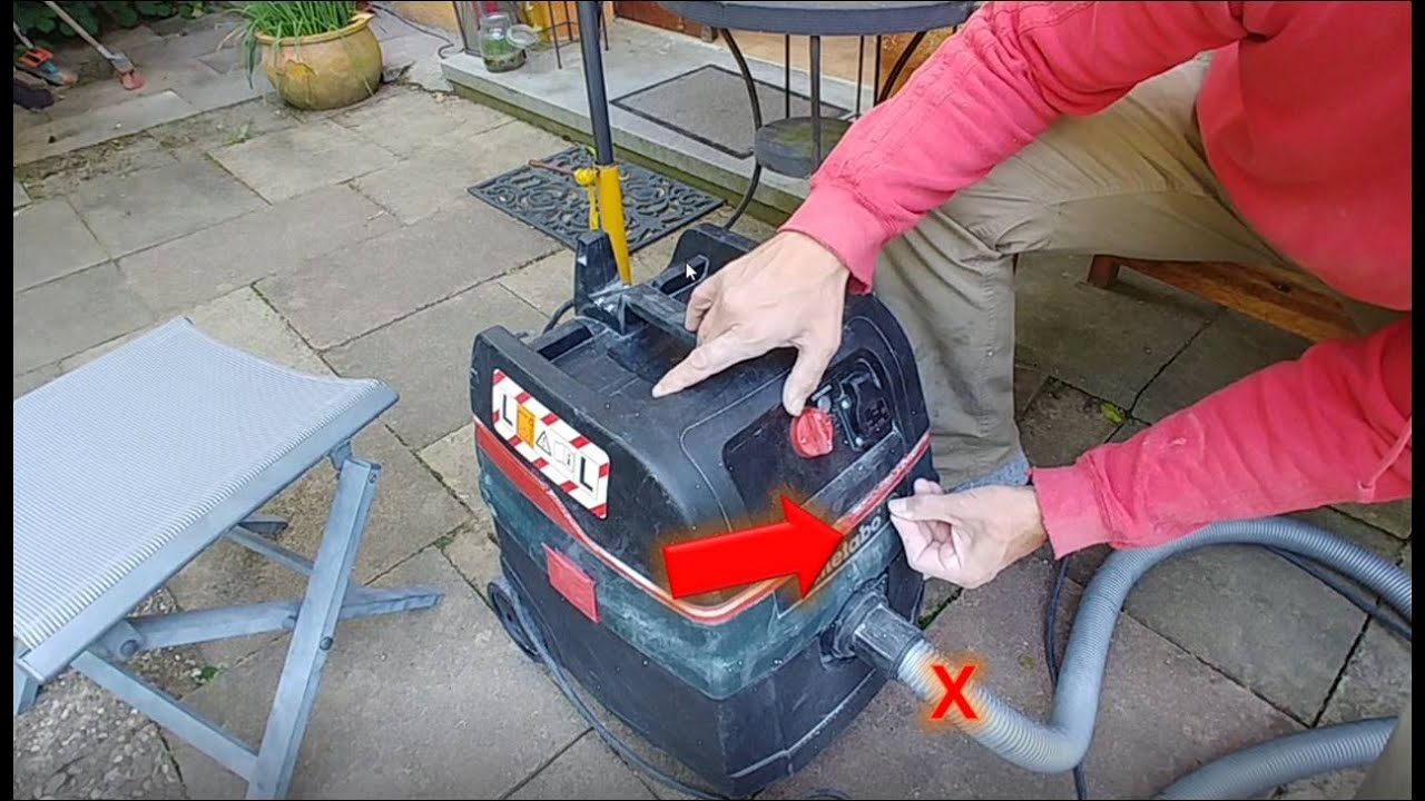 Gelöst: Staubsauger Leuchtet Rot und Startet nicht: Filter reinigen, Schlauch verstopft, Metabo ASR