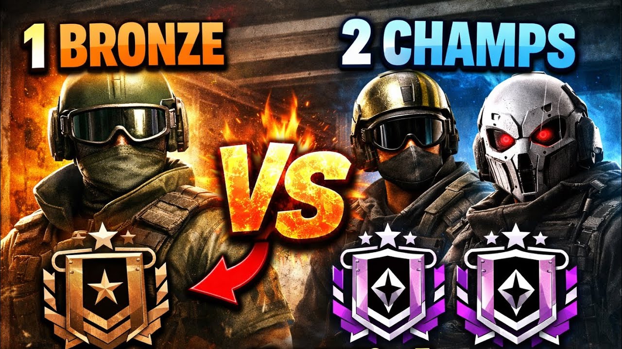 Bronze vs 2 Champs… Until I Win ONE Round (Rainbow Six Siege)