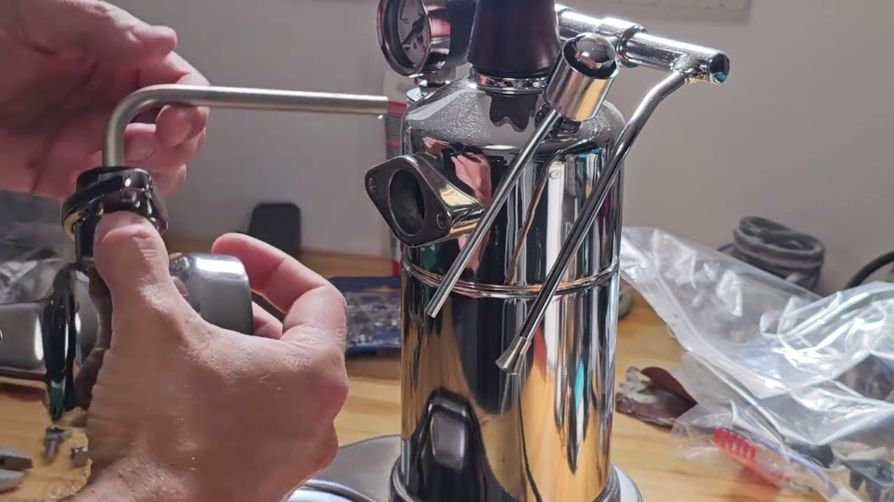 Coffee Sensor La Pavoni Lever plastic sleeve removal / installation of custom metal sleeve tutorial