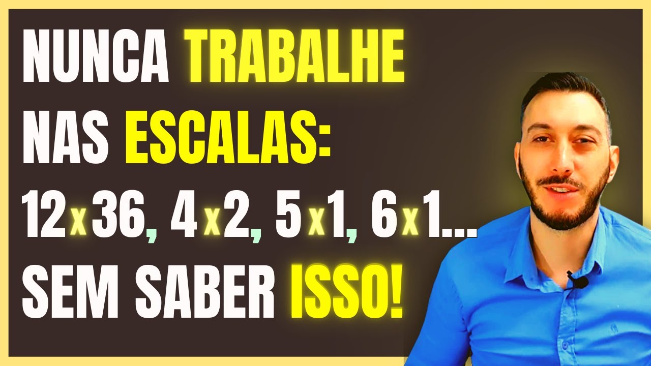 CUIDADO: Jornada 12x36 COMO funciona ESSA escala e também Jornadas 4x2, 5x1, 6x1 REFORMA TRABALHISTA