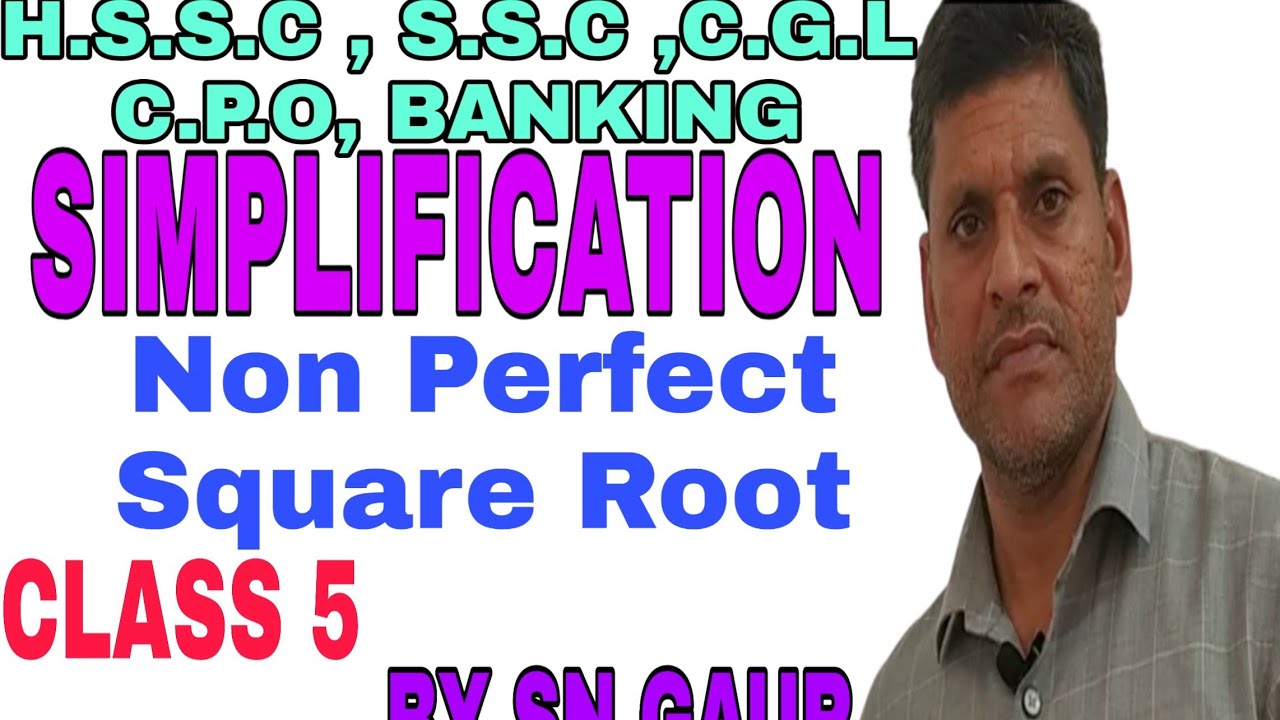 3 Second Answer | Non perfect Square Root Short Trick Class 5 By Sn Gaur