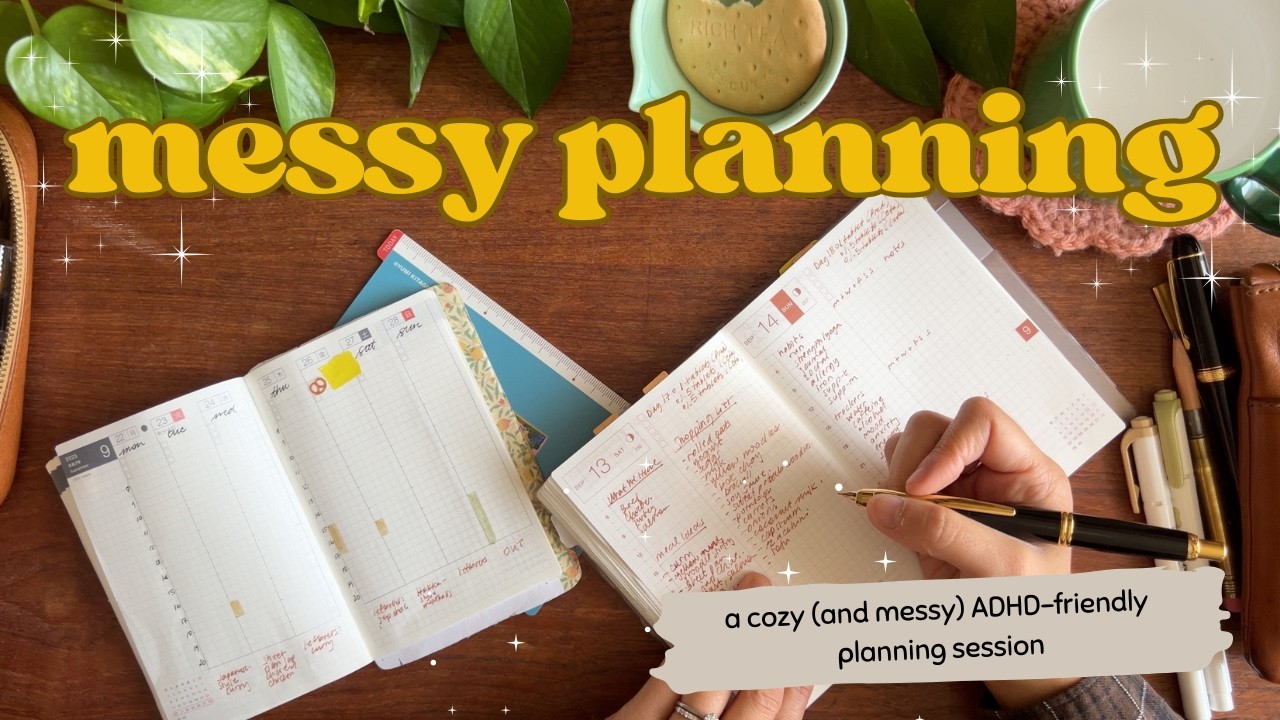 🗓️ How I use the A6 hobonichi techo + weekly supplement | cozy, messy, ADHD-friendly plan with me
