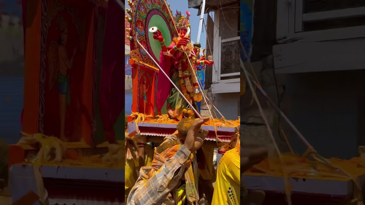 Deity procession || Rural India #viral #youtubeshorts #shorts #goddess #hindu #matarani