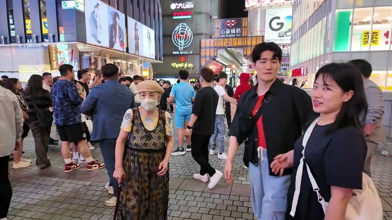 13 Osaka zona shopping di sera (Giappone Maggio 2025) - DJI Osmo Pocket 3