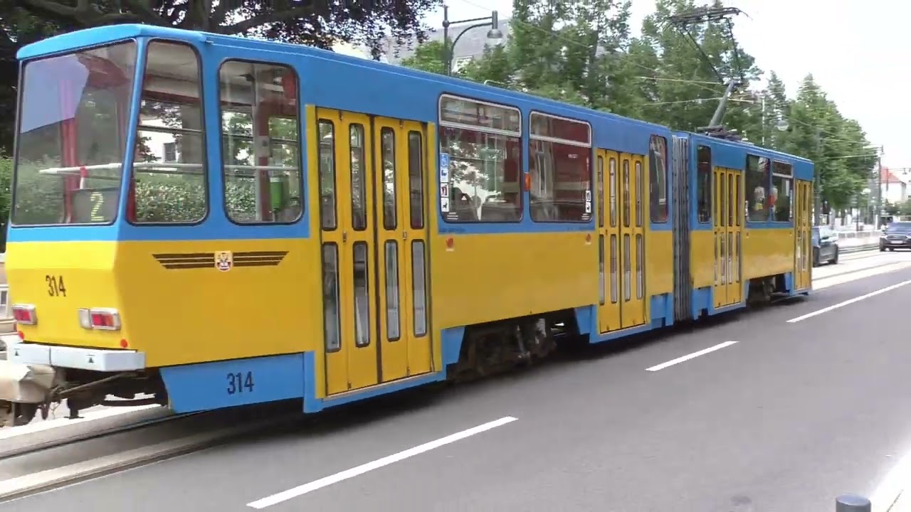 Trams in Gotha / Thuringian Forest in June 2024