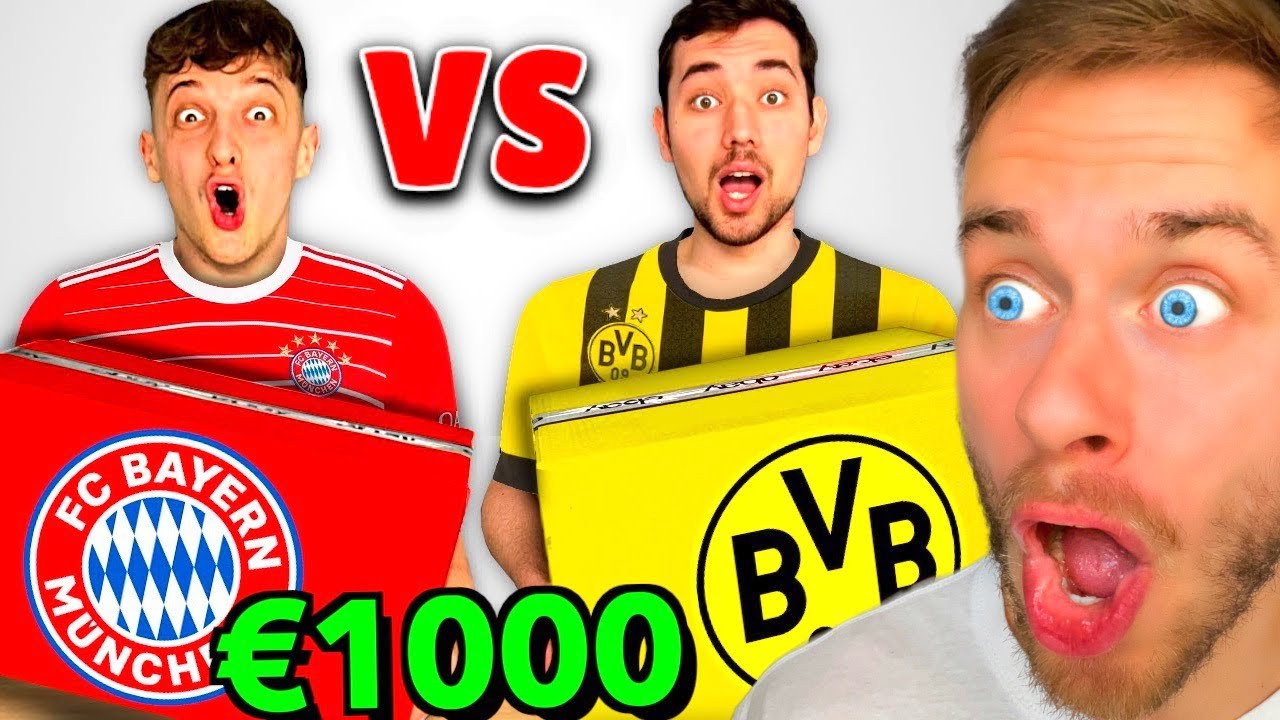 1000€ BAYERN MÜNCHEN vs BORUSSIA DORTMUND Mystery Box Opening! ⚽️ Welche Box ist besser? 👀