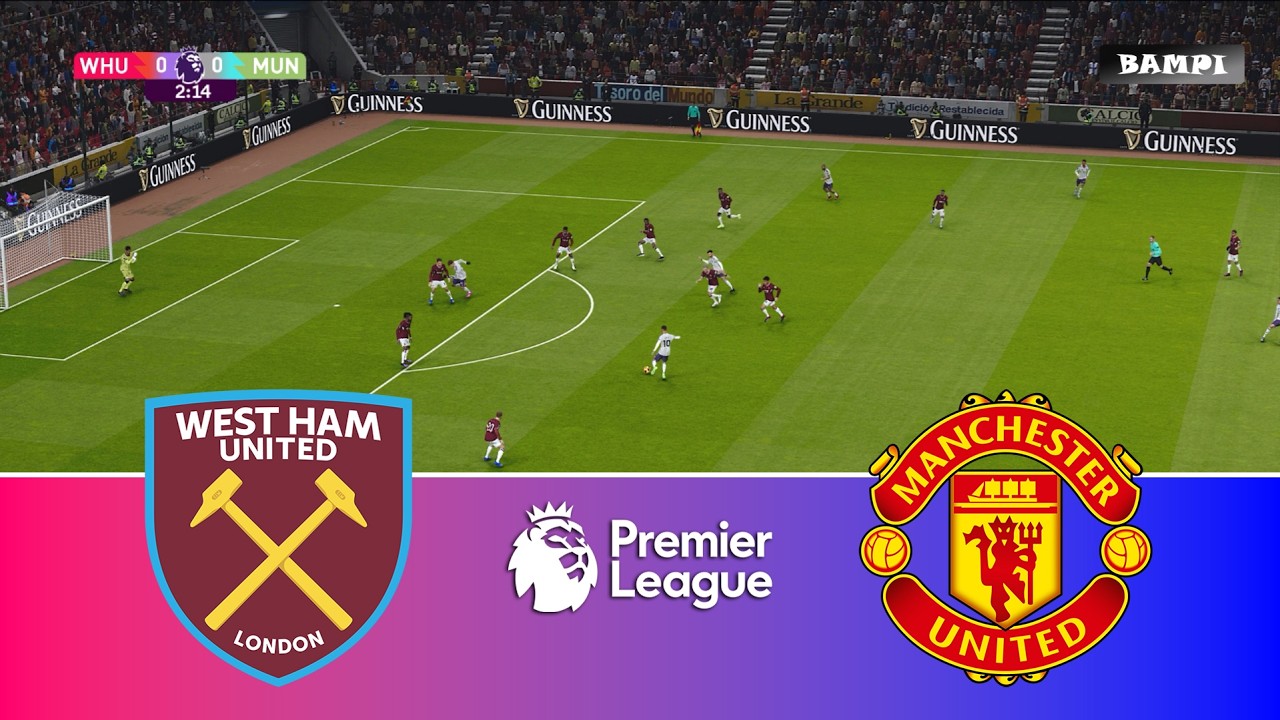West Ham United vs Manchester United - Premier League 2026 / Full Match All Goals / PES 21 Gameplay