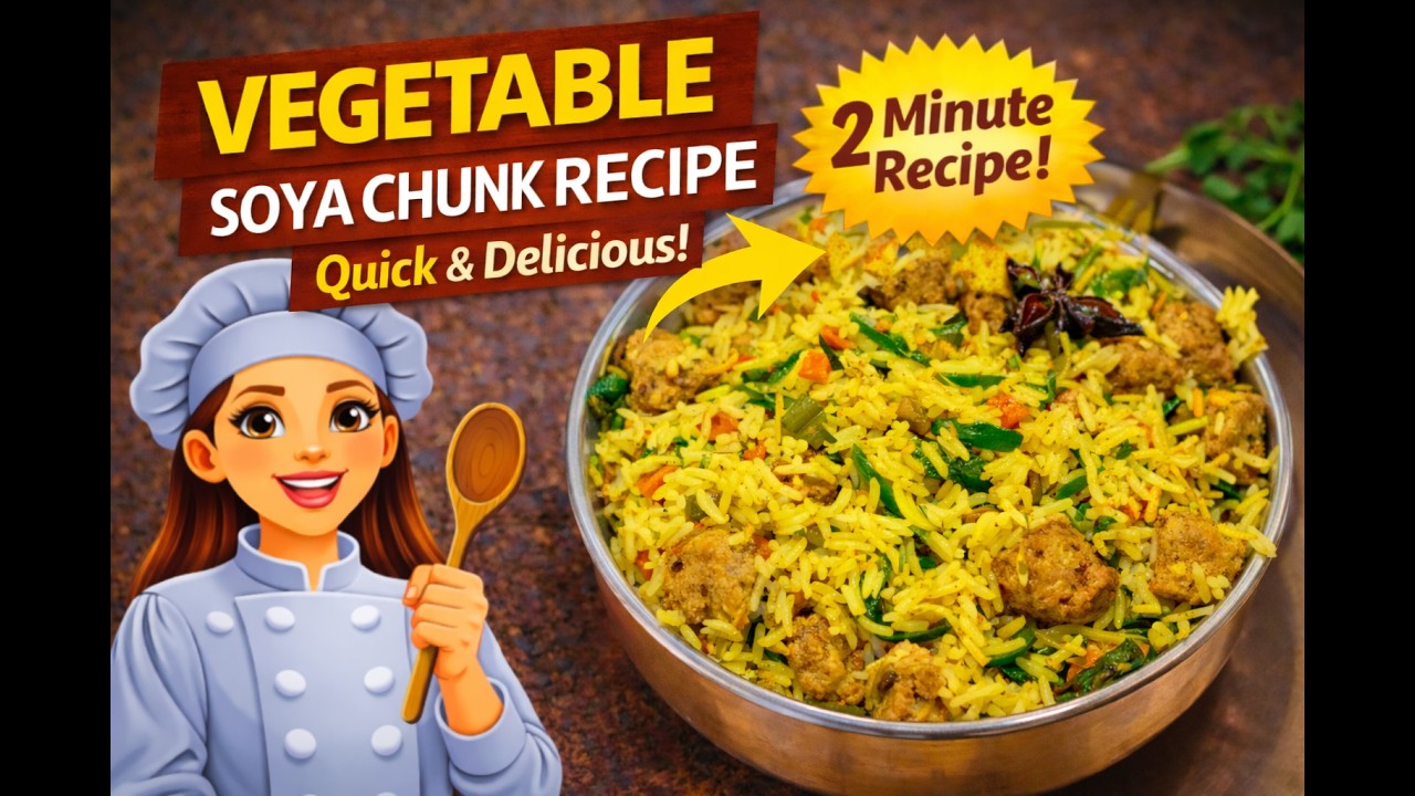 Vegetable Fried Rice with Soya Chunks | Quick & Tasty Veg Soya Chunk Rice Recipe #vegfriedricerecipe