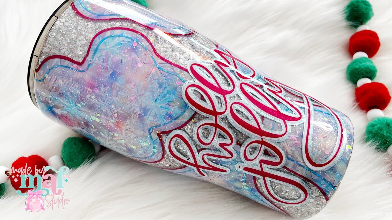 Abstract Pastel Christmas Tumbler Tutorial | Feat  Glamour Tribe Vinyl