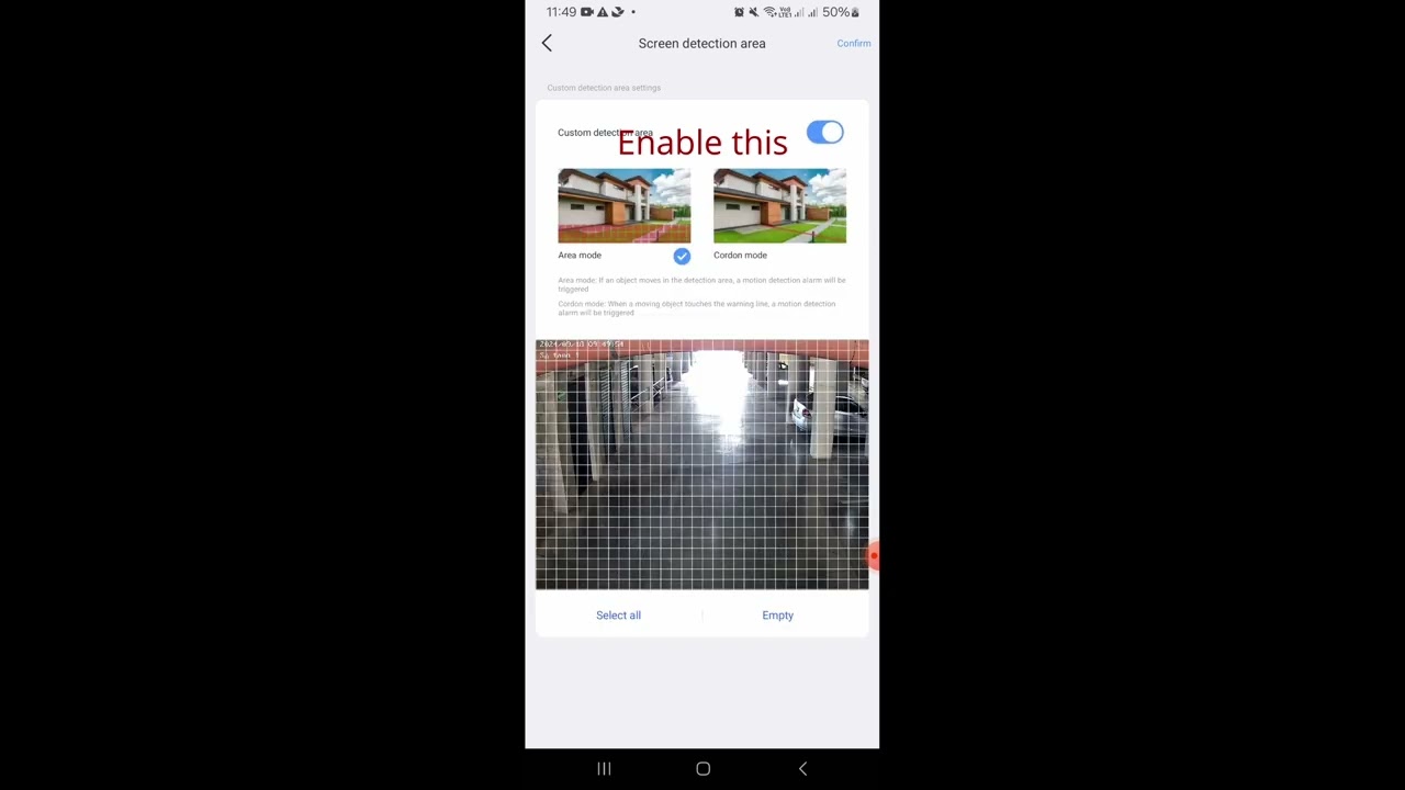 Set Custom Area EseeCloud APP