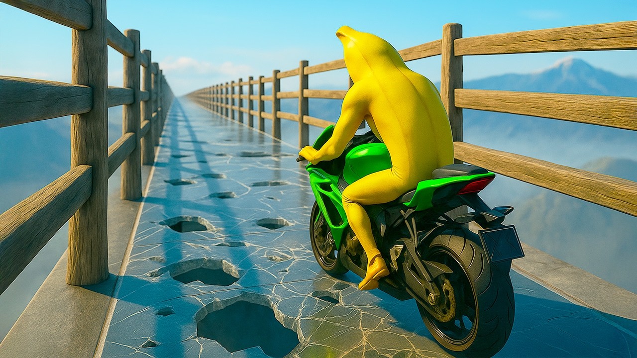 MOTOCICLETE vs PODUL de STICLA in GTA!